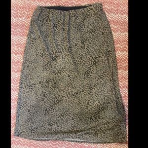 Leopard print slip skirt, medium